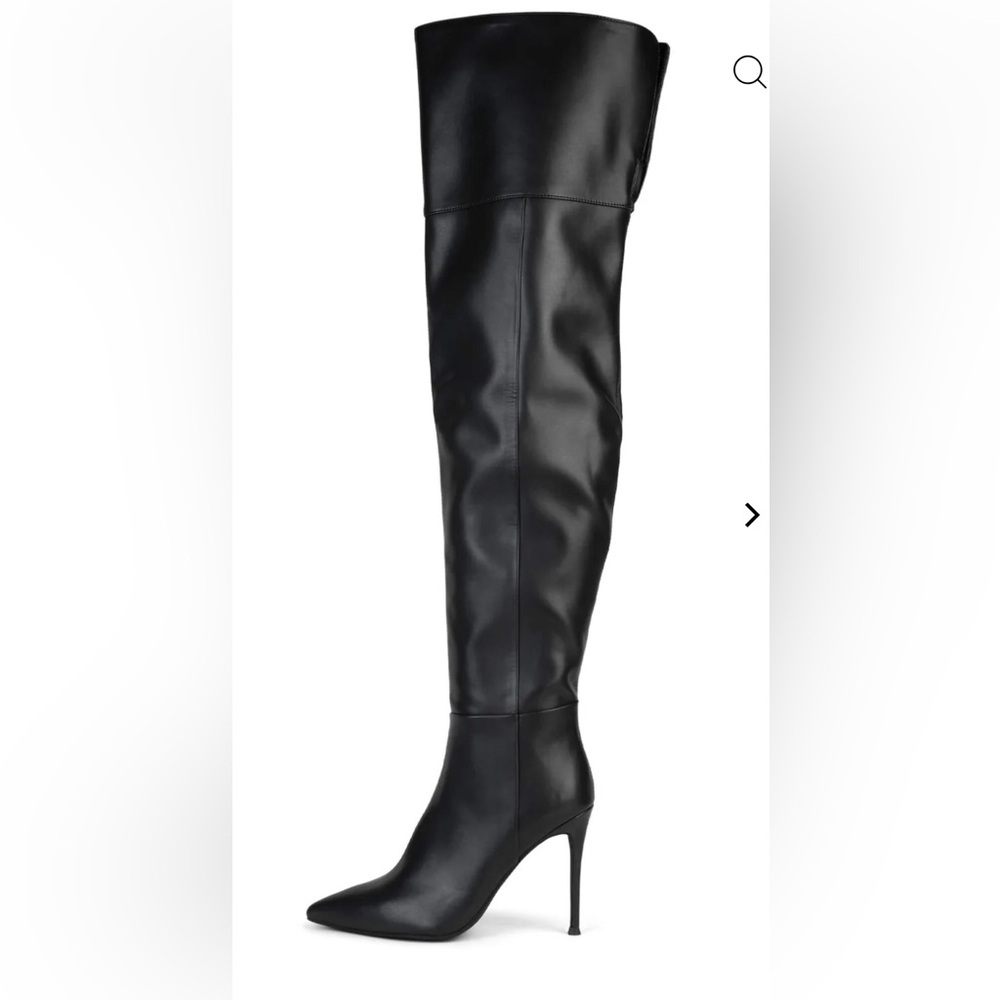New Jeffrey Campbell Pillar Over the Knee Black Stiletto Boot Sz 5.5 $270